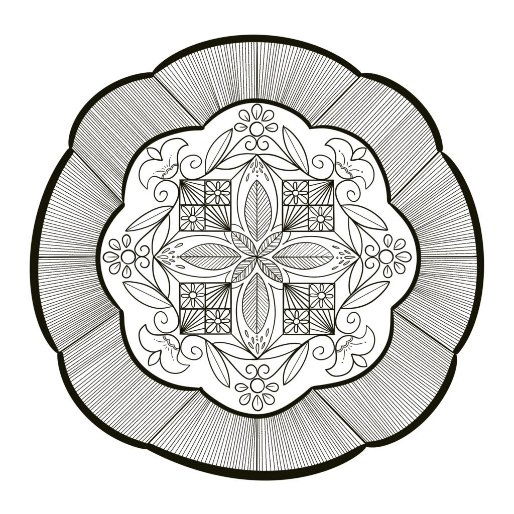 8x8 Striped-edge Medallion